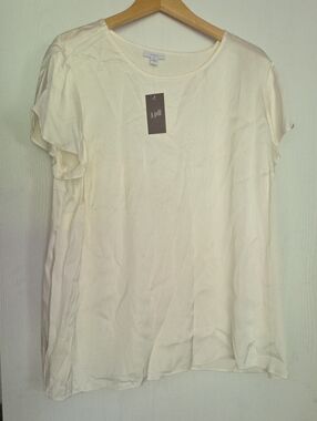 J. Jill Cream Rayon Top NWT XL